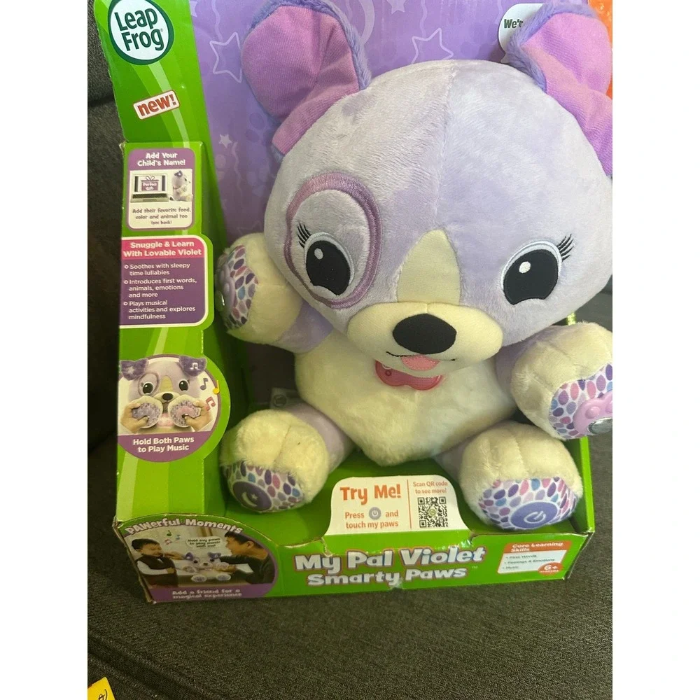 LeapFrog My Pal Violet Smarty Paws Interactive Plush Puppy Purple Learning Toy